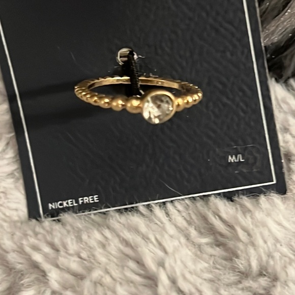 💗💍 NWT Nordstrom Melrose & Market Gold Ring set 4 rings Sz M/L (Appox Sz 6-8) - Picture 3 of 8